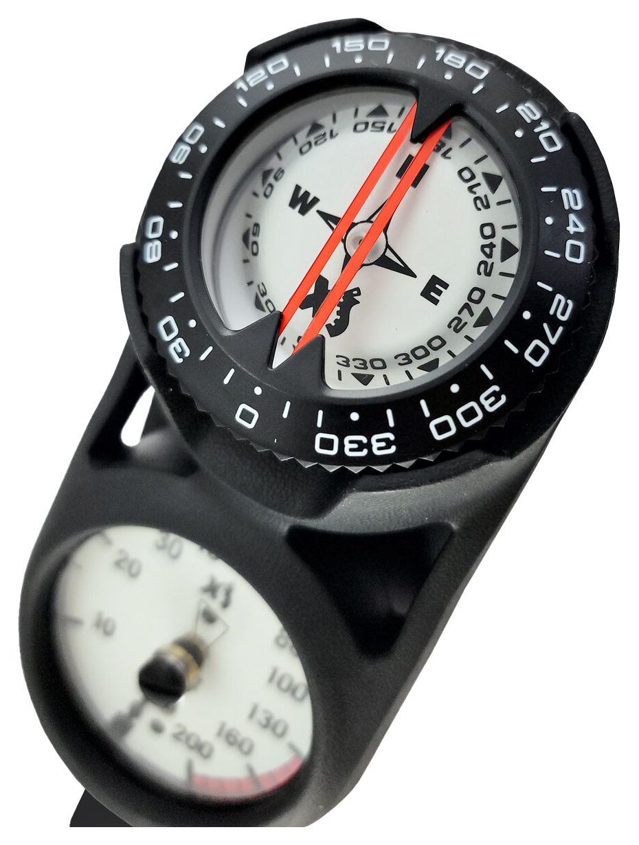 XS Scuba Navigator 3 Gauge Console – Depth Gauge, Compass & SPG Console