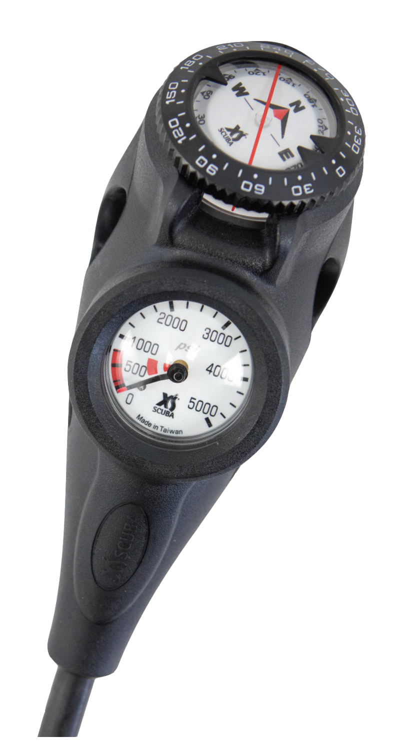 XS Scuba Orca Analog Console – Pressure Gauge, Compass & Depth Gauge Console