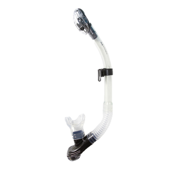 XS Scuba Passage Dry Snorkel – Advanced Dry Top Snorkel with Purge Valve - Clear