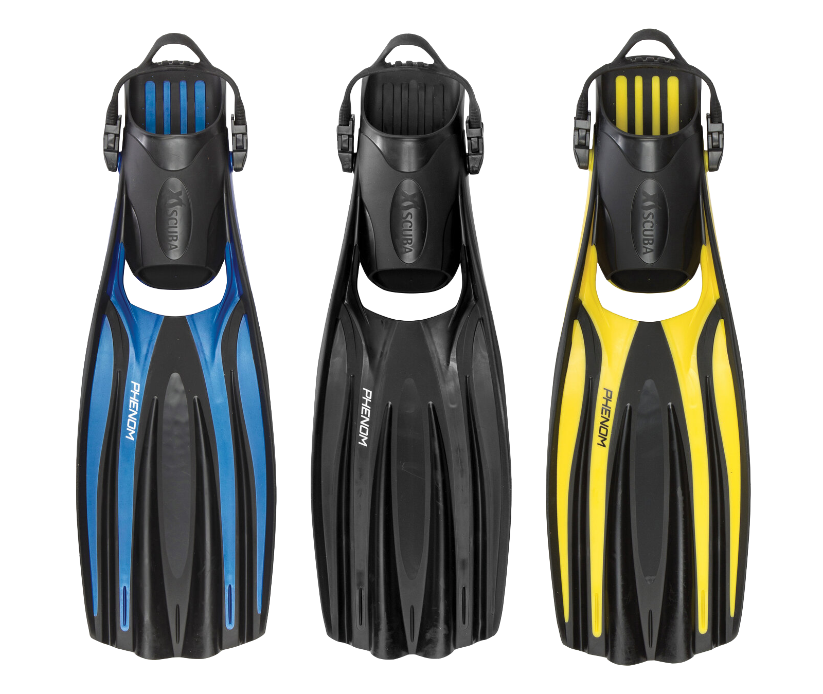 XS Scuba Phenom Fins – High Performance Scuba Diving Fins with Stretch Straps