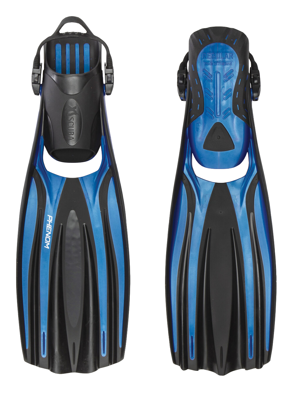 XS Scuba Phenom Fins – High Performance Scuba Diving Fins with Stretch Straps