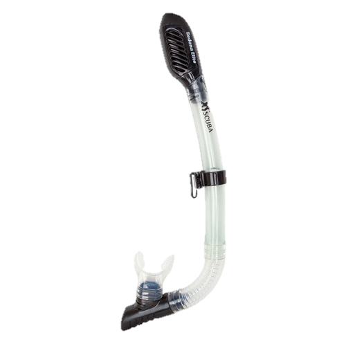 XS Scuba Sedona Elite Dry Snorkel – Totally Dry Top Scuba & Snorkeling Snorkel - Clear