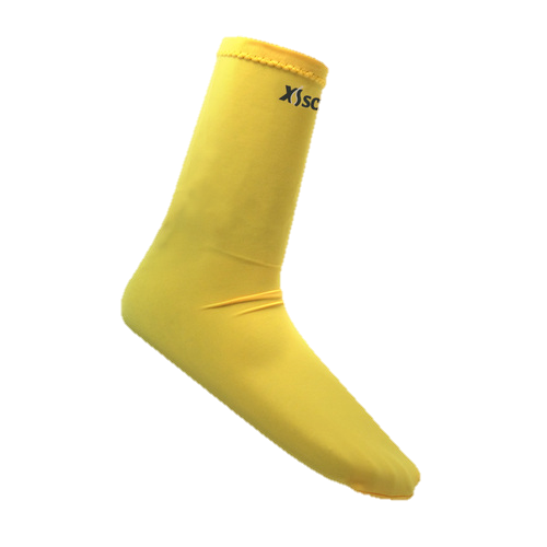 XS Scuba Spandex Socks – Stretch Dive Socks for Wetsuits & Full Foot Fins - Yellow