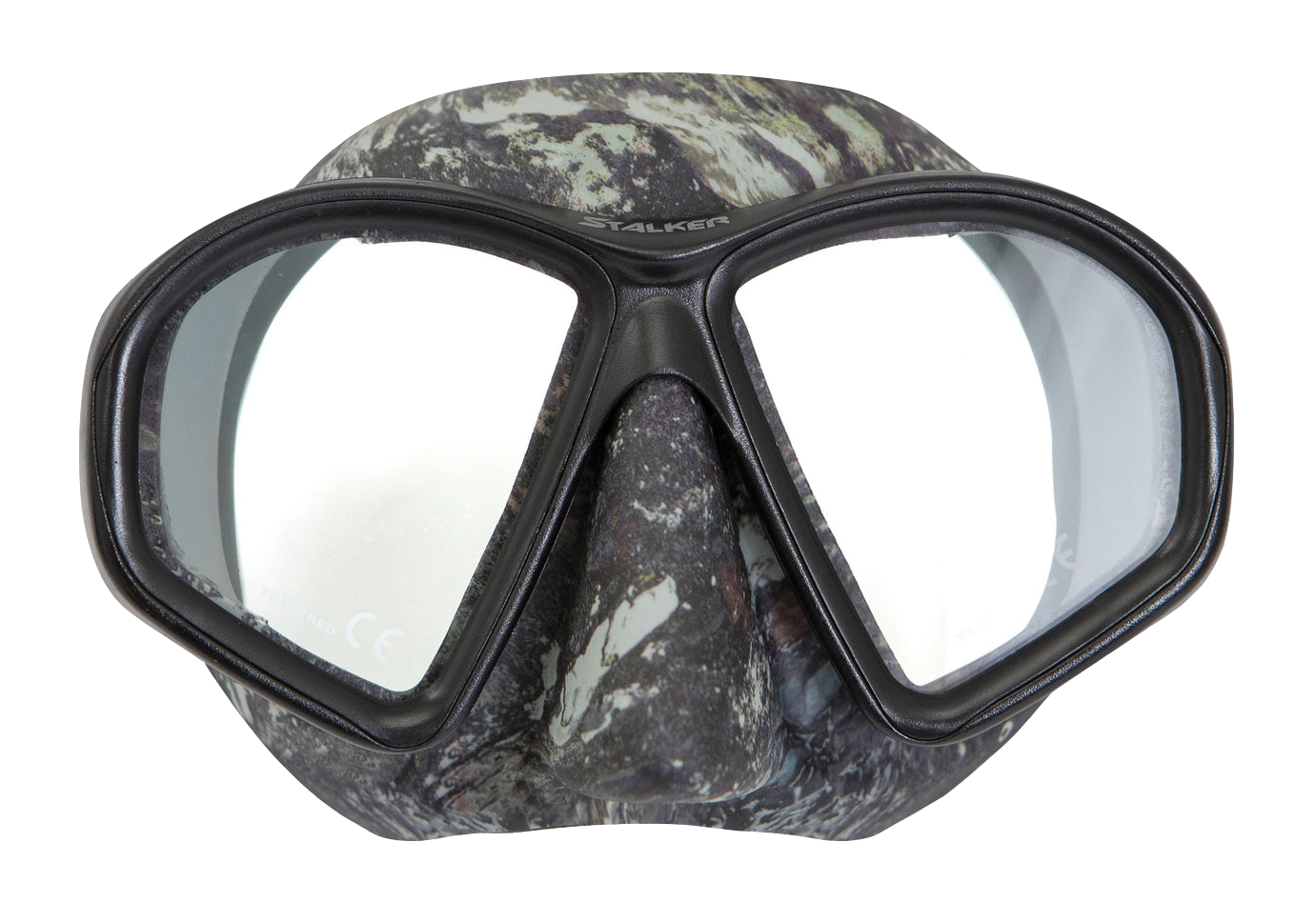 OceanWays Stalker Mask – Low Volume Freediving & Spearfishing Mask - Black Camo