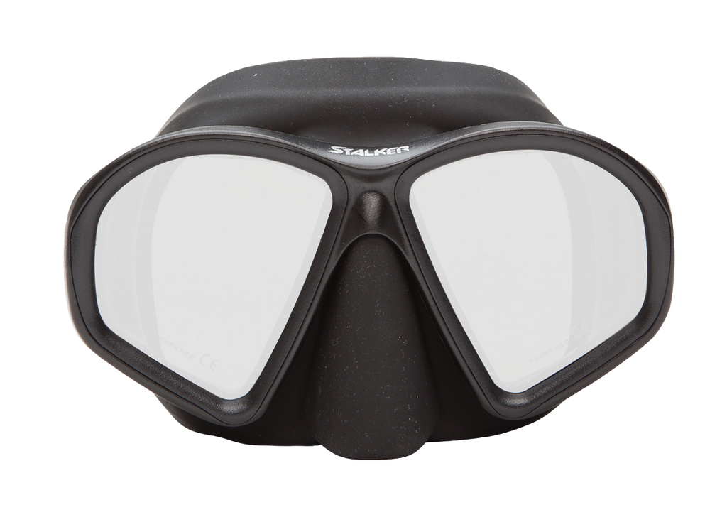 OceanWays Stalker Mask – Low Volume Freediving & Spearfishing Mask Black