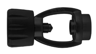 XS Scuba Standard Spin-On Yoke – DIN to Yoke Regulator Adapter - Black