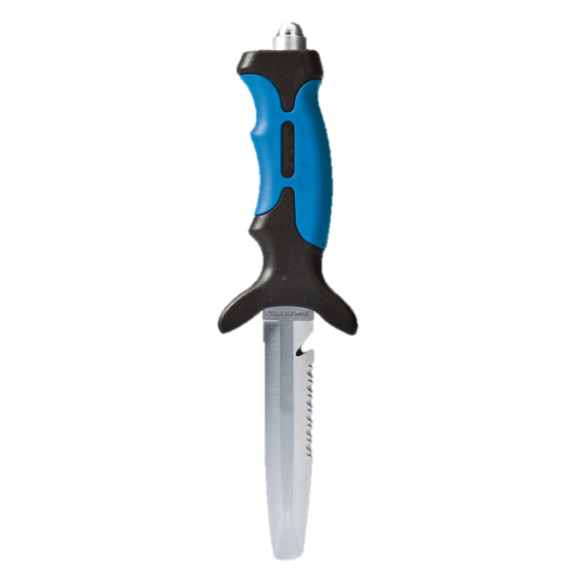 XS Scuba Stryker Dive Knife – 4.75" Stainless Steel Scuba Knife with Serrated Edge - Blunt Tip