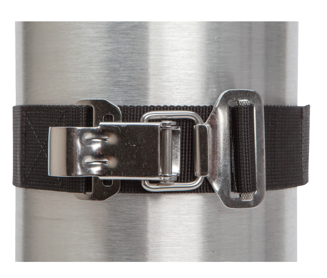 XS Scuba Stainless Steel Cam Strap – Quick Release BC Tank Strap