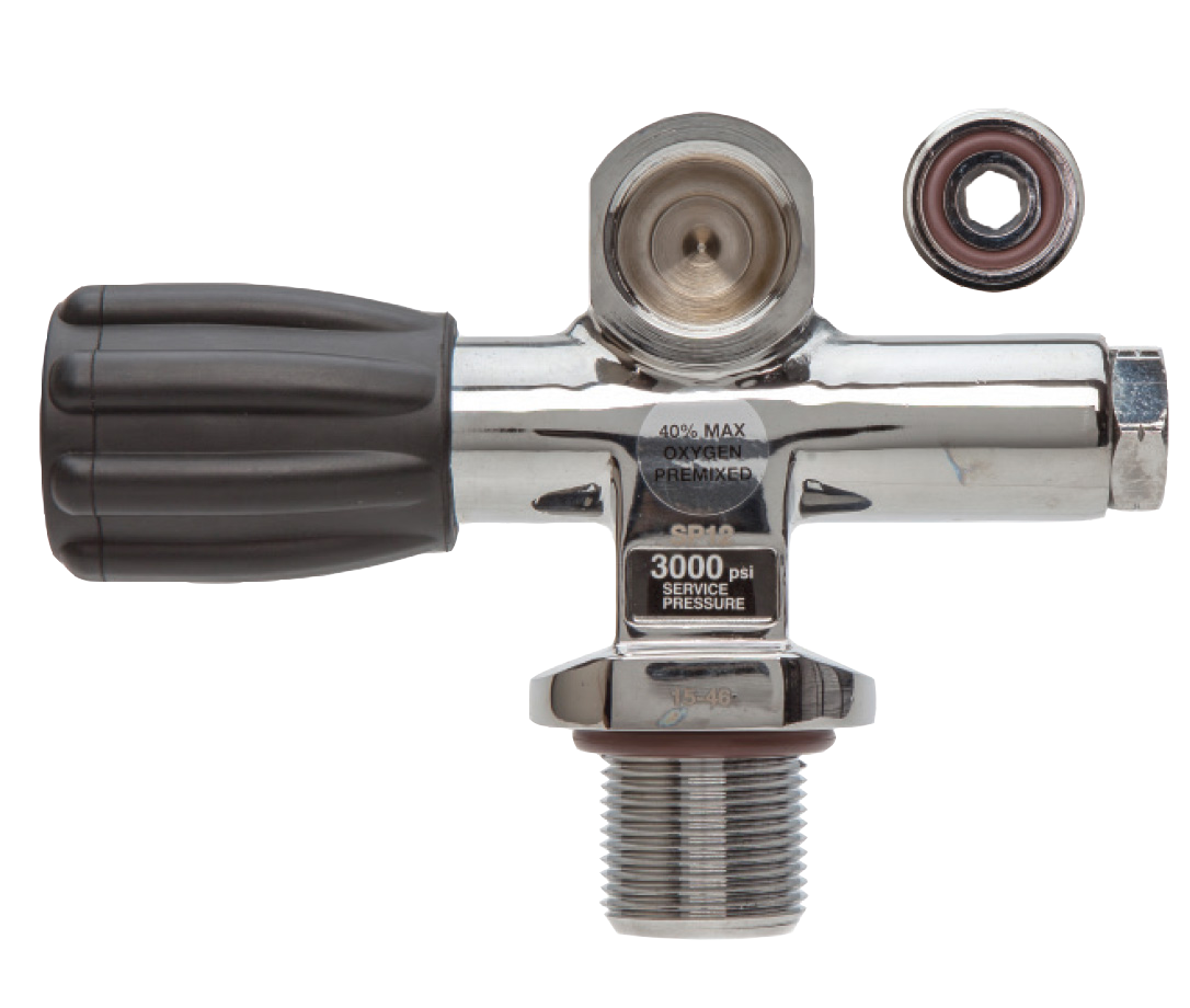 XS Scuba Thermo Modular PRO Valve – Convertible DIN/Yoke Modular Nitrox Valve Right
