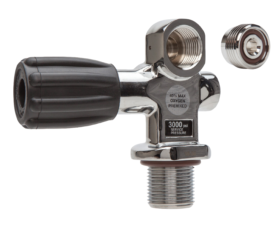XS Scuba Thermo PRO Valve – Convertible DIN/Yoke Nitrox Ready Cylinder Valve