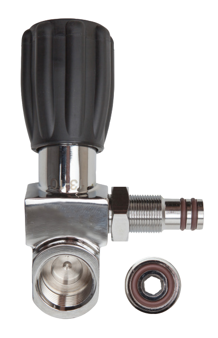 XS Scuba Thermo PRO H Adapter – Modular H Valve Adapter for DIN & Yoke Systems Left