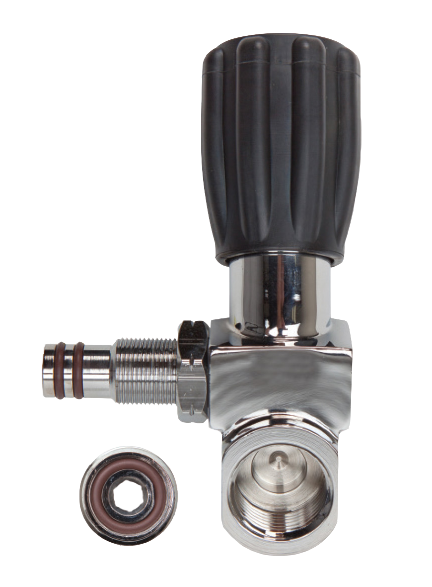XS Scuba Thermo PRO H Adapter – Modular H Valve Adapter for DIN & Yoke Systems Right