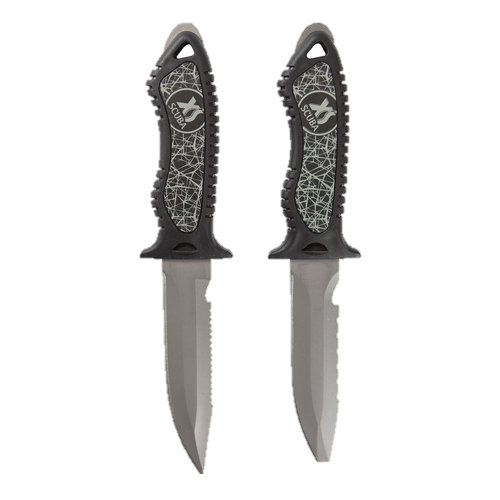 XS Scuba Neuro Titanium Dive Knife – 4.5" Titanium Alloy Knife with Serrated Edge & Line Cutter