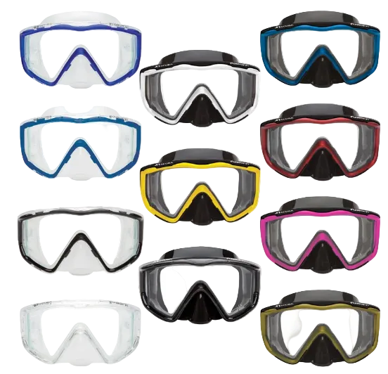 XS Scuba OceanWays Fusion 3 Mask – Panoramic Three Window Scuba Diving & Snorkeling Mask