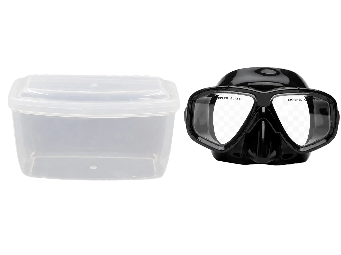 XS Scuba Oceanways Caribbean Mask – Silicone Scuba Diving & Snorkeling Mask Black_Black with Box