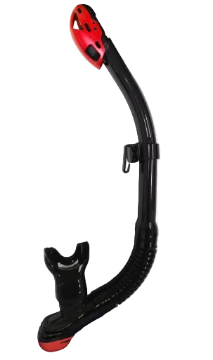 XS Scuba Passage Dry Snorkel – Advanced Dry Top Snorkel with Purge Valve Fire Red