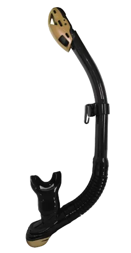 XS Scuba Passage Dry Snorkel – Advanced Dry Top Snorkel with Purge Valve Flash Gold